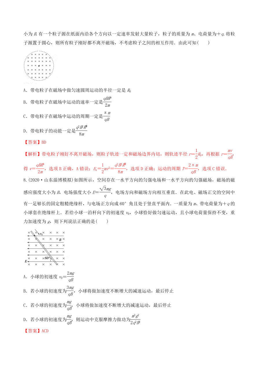 2020-2021年高考物理重点专题讲解及突破10：磁场