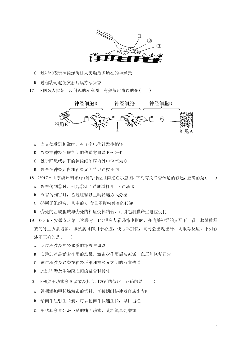 陕西省洛南中学2020—2021学年度高二（上）生物第一次月考试题（含答案）