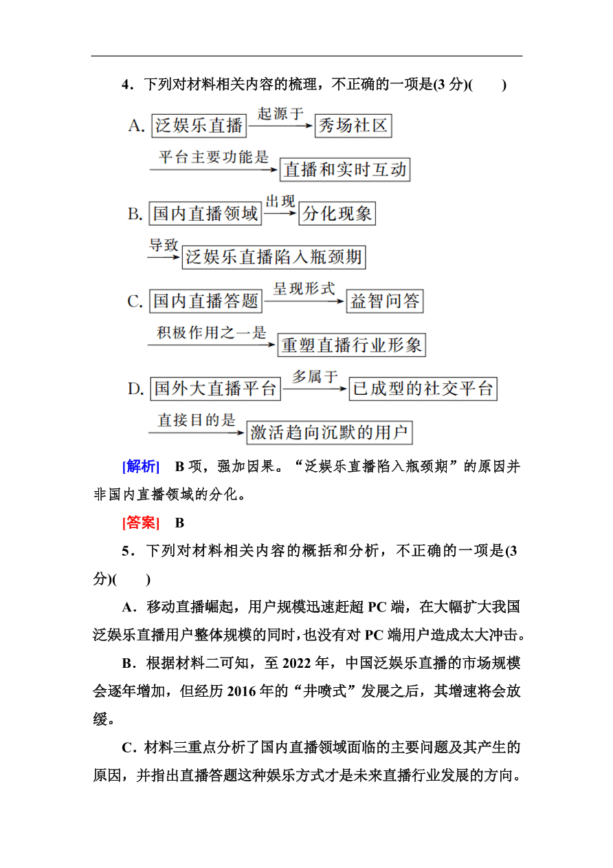 高考语文冲刺三轮总复习 板块组合滚动练20（含答案）