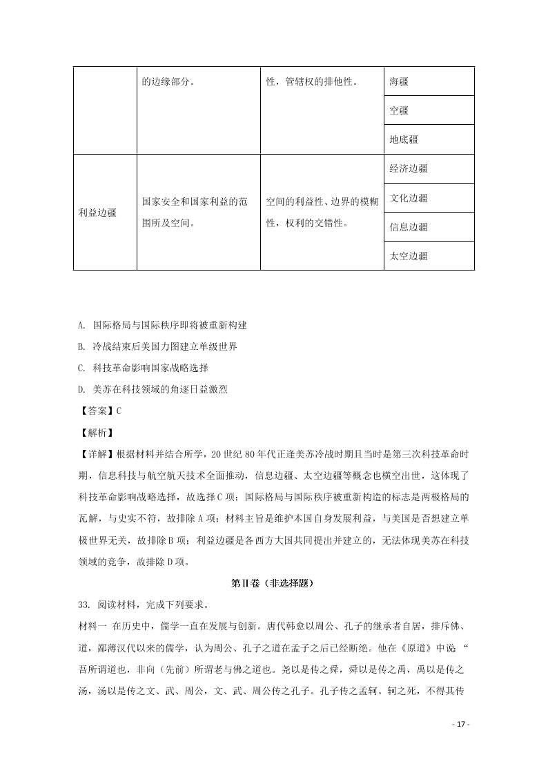 湖南省岳阳市岳阳县第一中学2019-2020学年高二历史上学期月考试题（含解析）