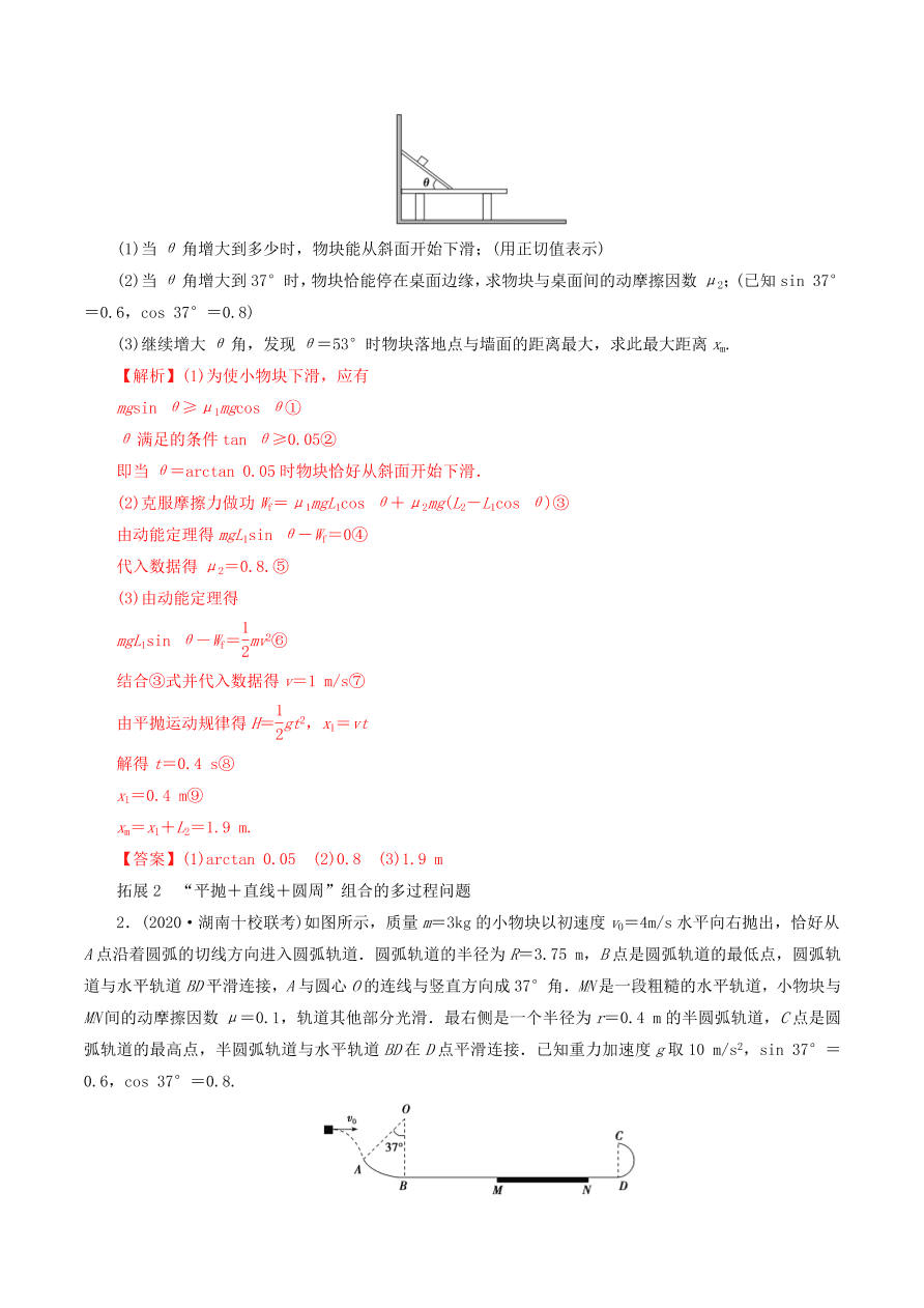 2020-2021年高考物理重点专题讲解及突破06：功和能