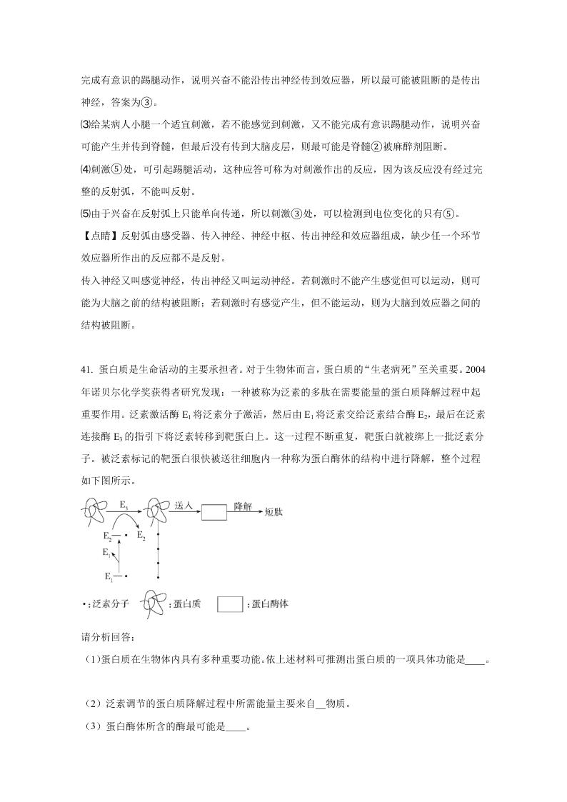 北京市海淀区首都师大附中2020-2021高二生物上学期第一次月考试题（Word版附解析）