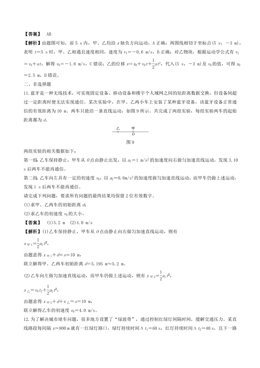 2020-2021年高考物理重点专题讲解及突破01：直线运动