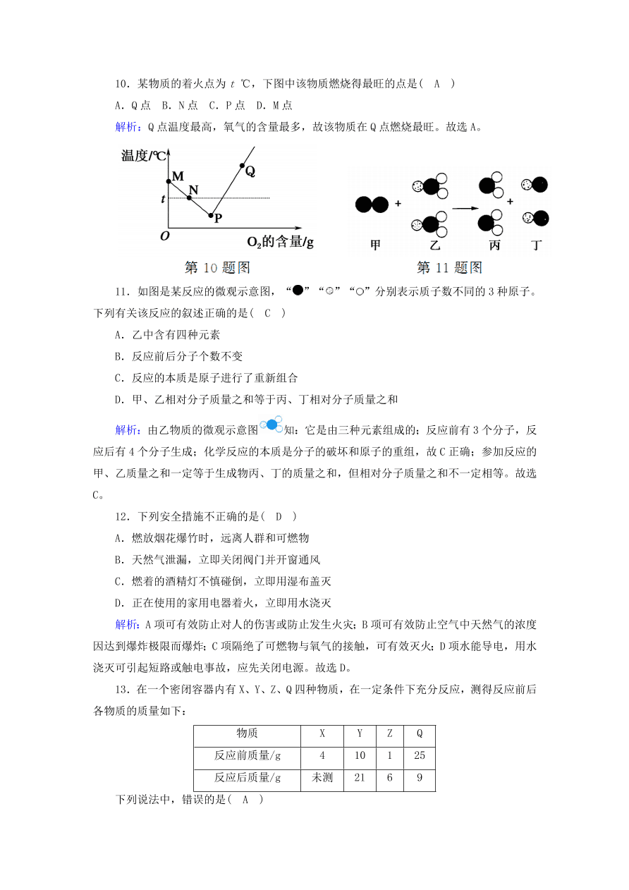 人教版九年级化学上册期末评估测试卷A卷及答案