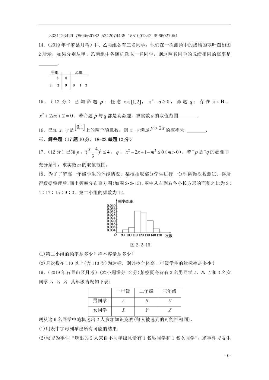 河北省沧州市第三中学2020-2021学年高二数学上学期期中试题