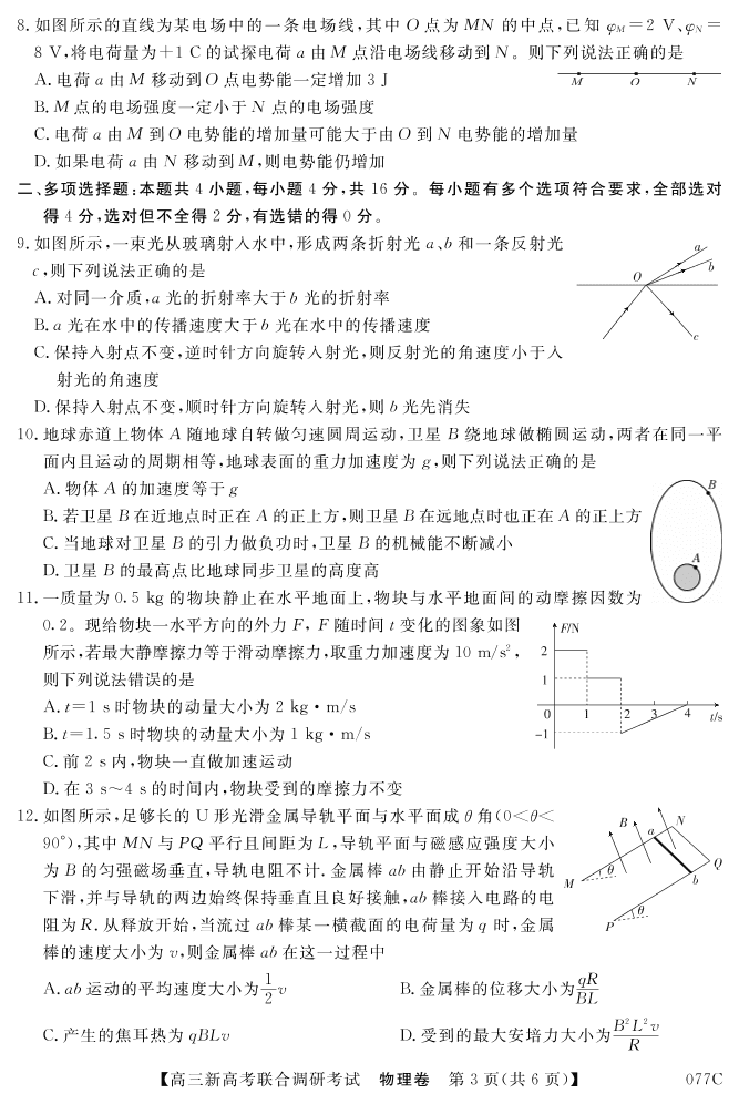 辽宁省凌源市第二高级中学2021届高三物理联考试题( PDF)