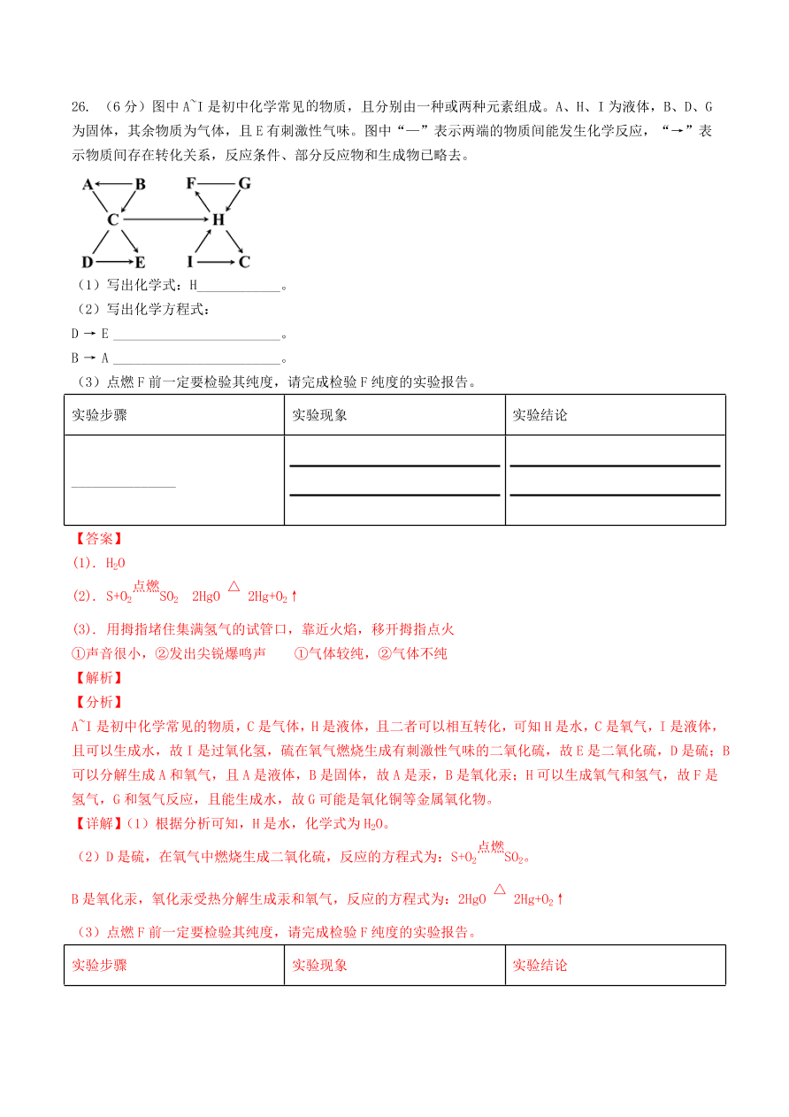 2020-2021新人教版九年级化学上学期期中测试卷02