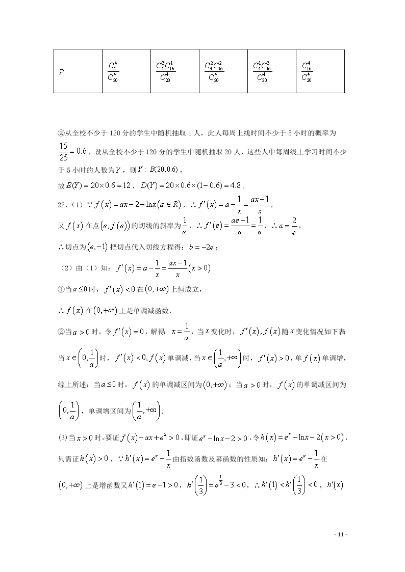 湖北省宜昌市葛洲坝中学2021届高三数学9月月考试题（含答案）