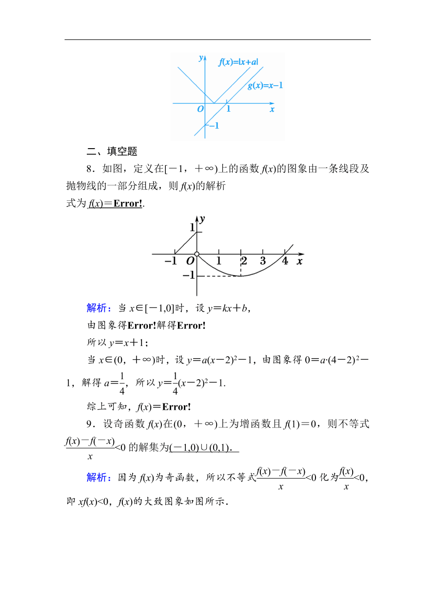 2020版高考数学人教版理科一轮复习课时作业10 函数的图象（含解析）