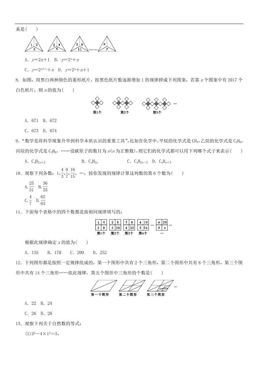 中考数学专题复习卷：探索规律专题（含解析）