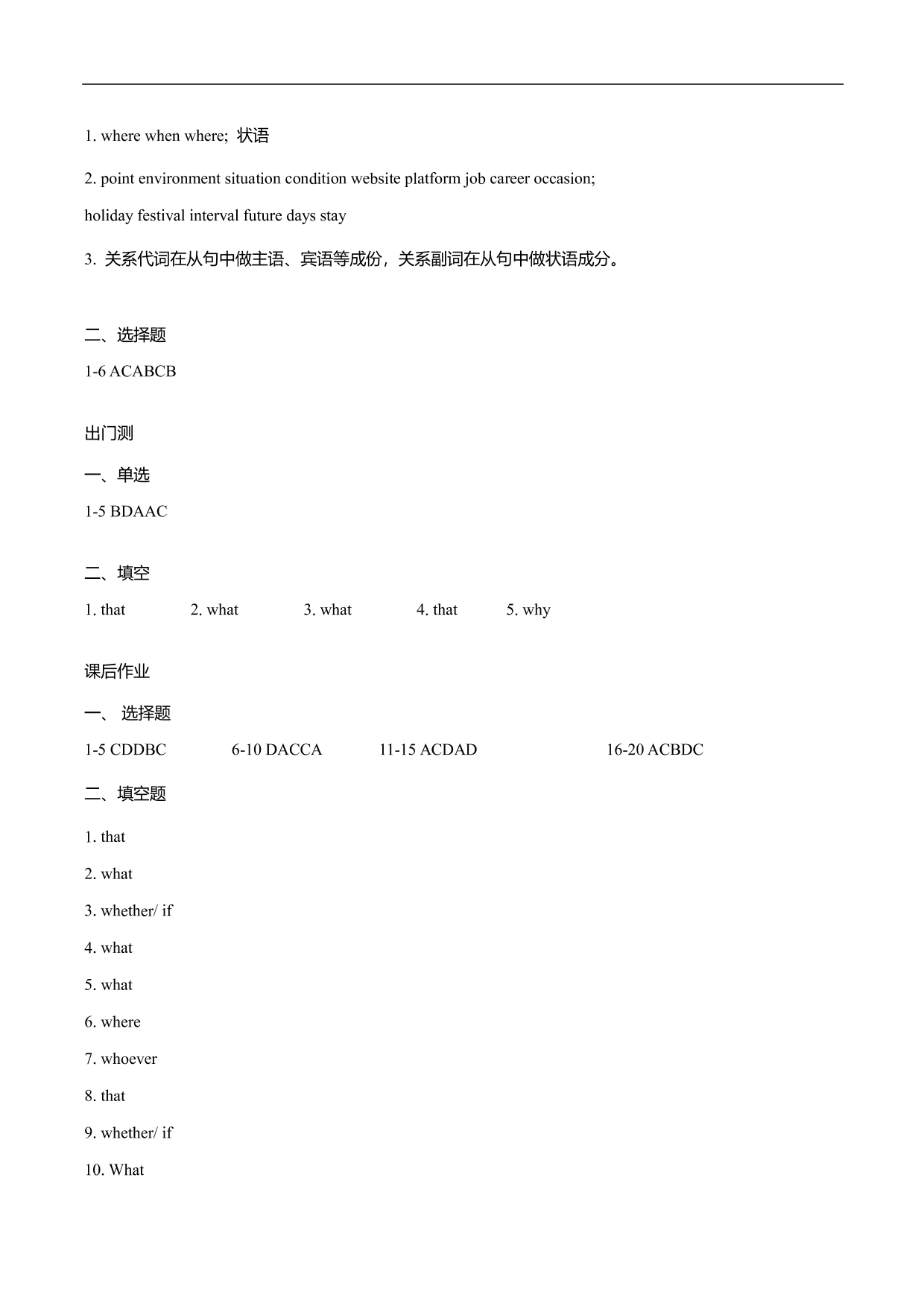 2020-2021学年高三英语语法一轮复习：名词性从句（2）