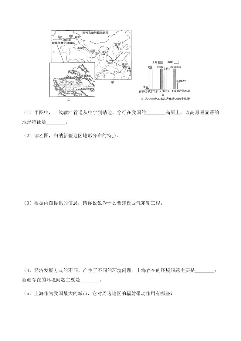 广东省广州市2019-2020学年初中地理八年级下册 期末测试01（人教版）含答案   