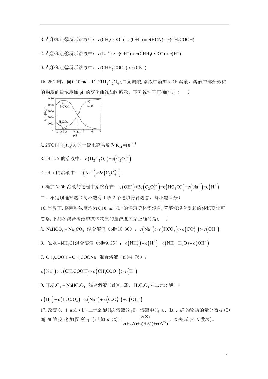 山东省济南市商河县第一中学2020-2021学年高二化学10月月考试题