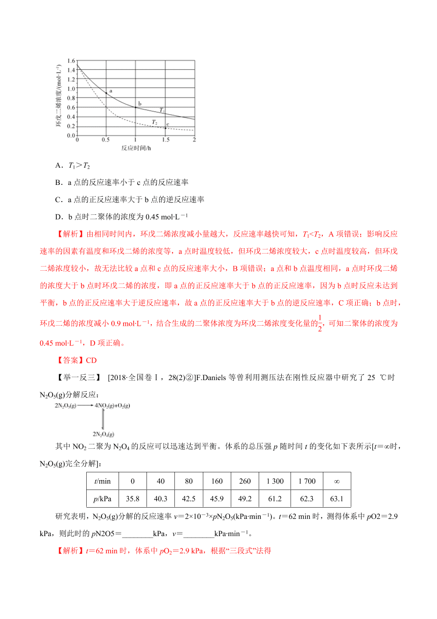 2020-2021学年高三化学一轮复习知识点第22讲 化学反应速率