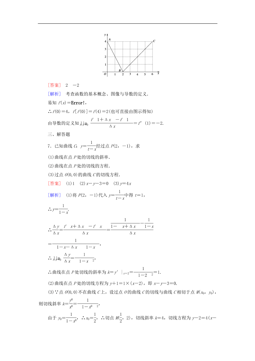 北师大版高三数学选修1-1《3.2导数的概念及其几何意义》同步练习卷及答案