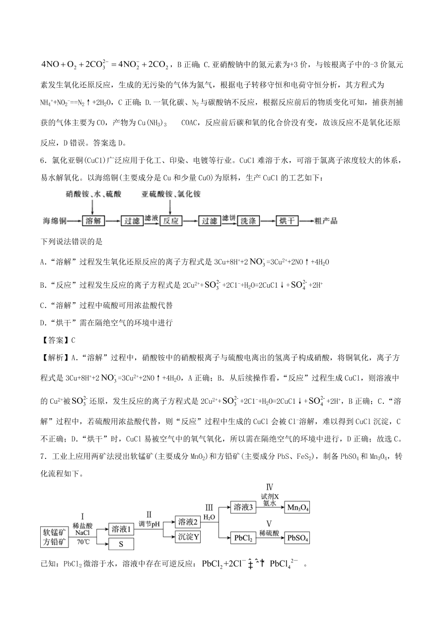 2020-2021年高考化学精选考点突破23 工艺流程综合