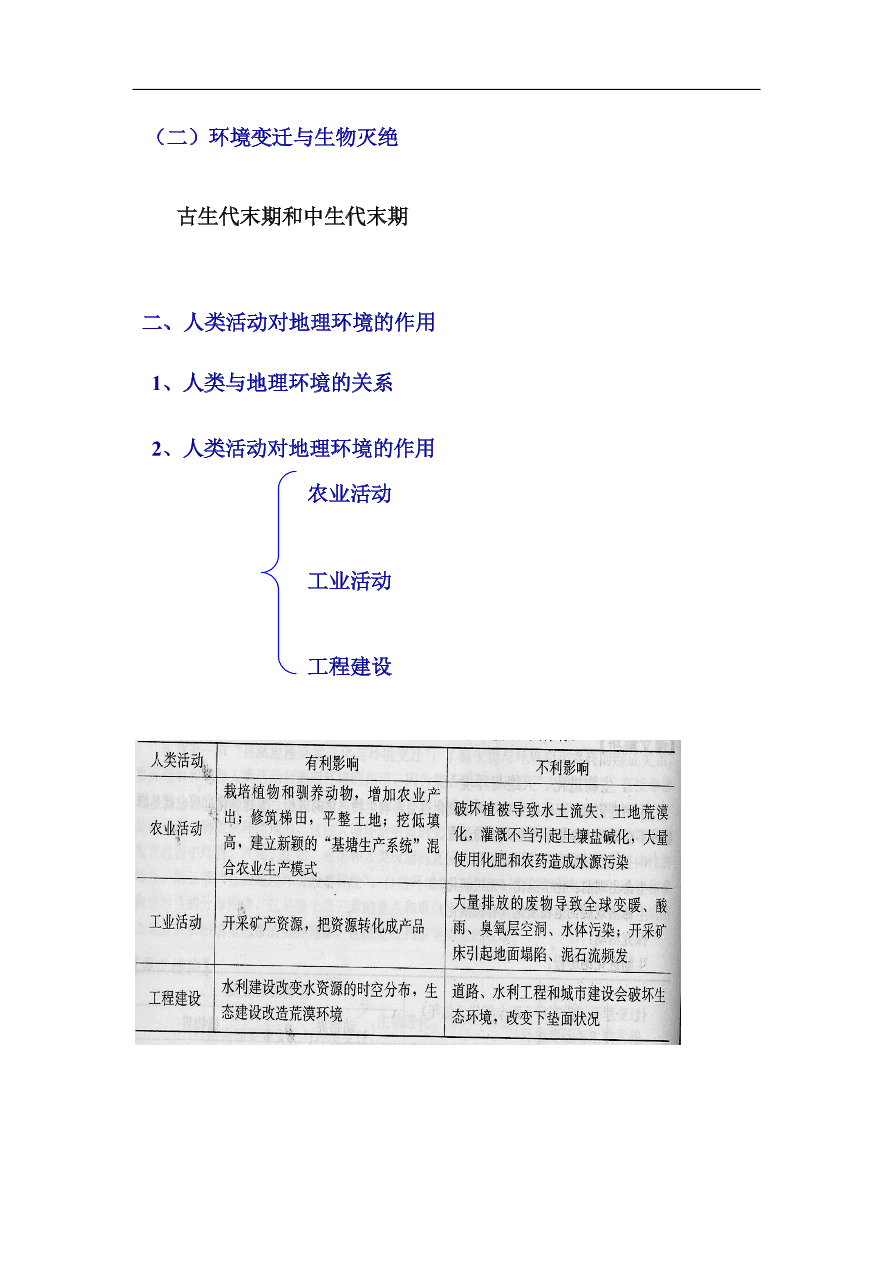 湘教版高一地理必修一《3.1自然地理要素变化与环境变迁》课堂同步练习卷