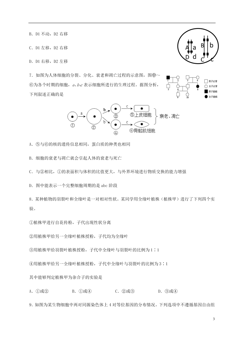 甘肃省兰州市第一中学2020学年高二生物下学期期末考试试题（含答案）