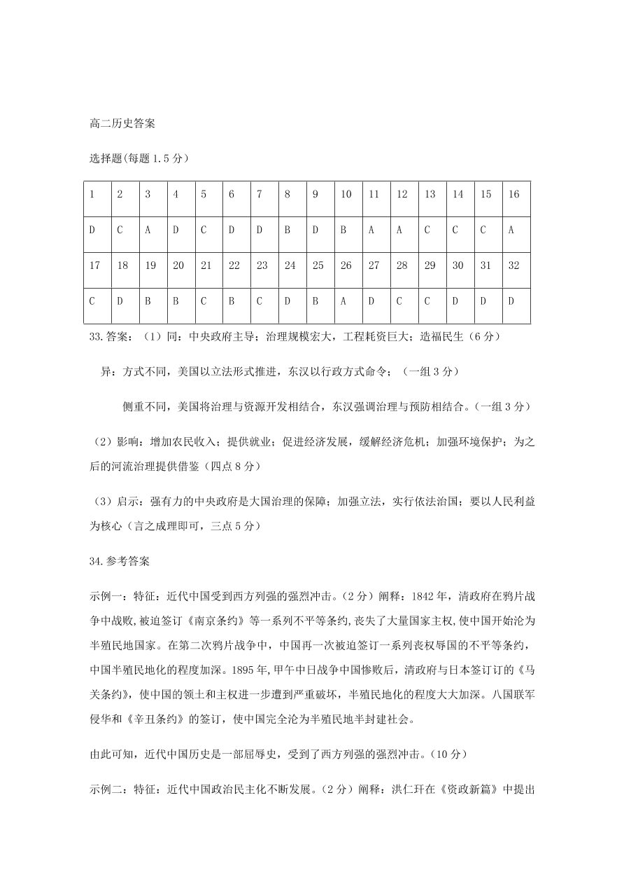 黑龙江省哈尔滨市第六中学2021届高三历史12月月考试题（附答案Word版）