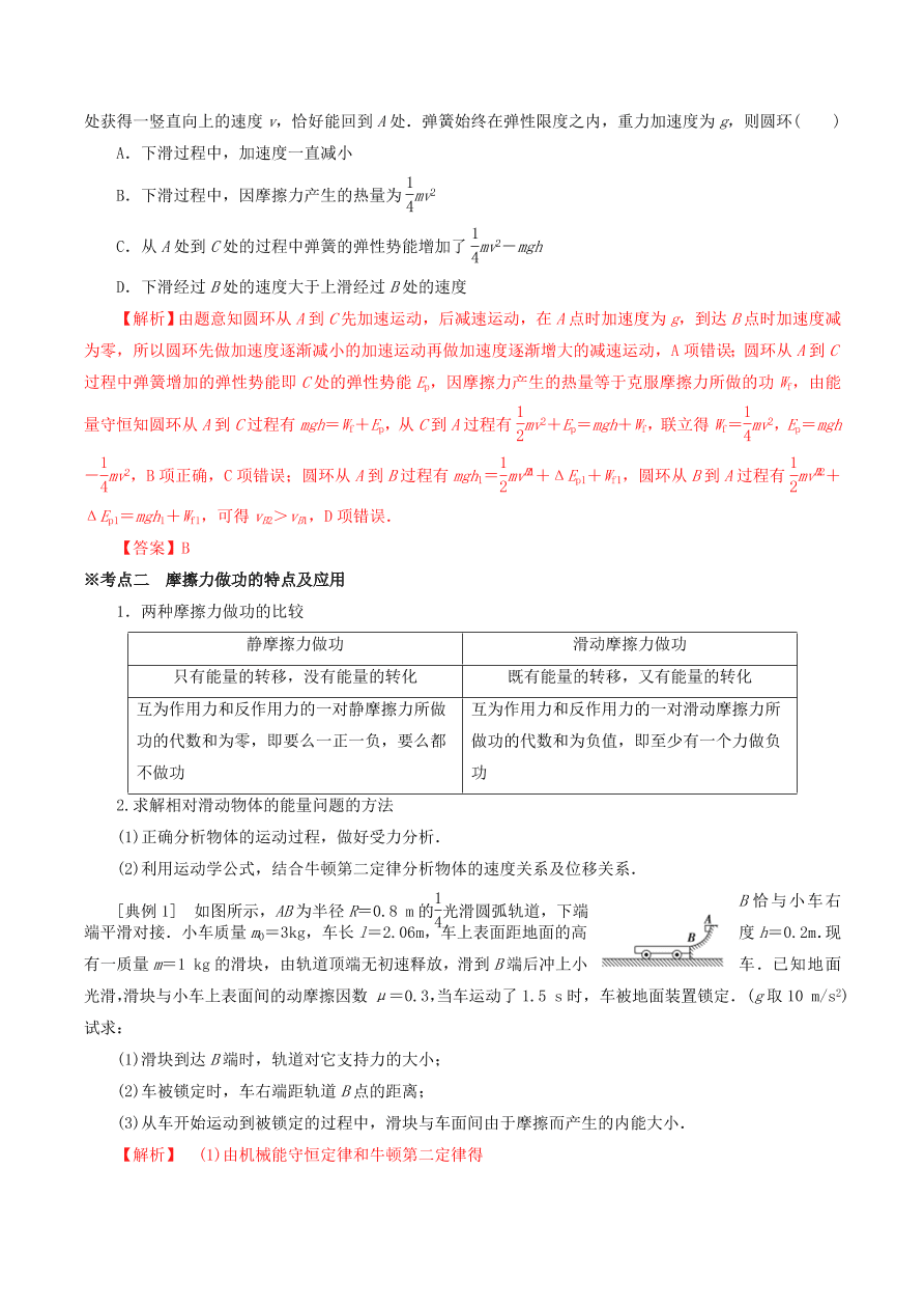 2020-2021年高考物理重点专题讲解及突破06：功和能