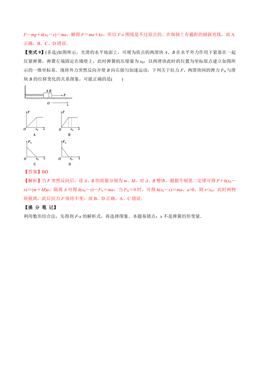 2020-2021学年高三物理一轮复习考点专题11 牛顿第二定律及应用