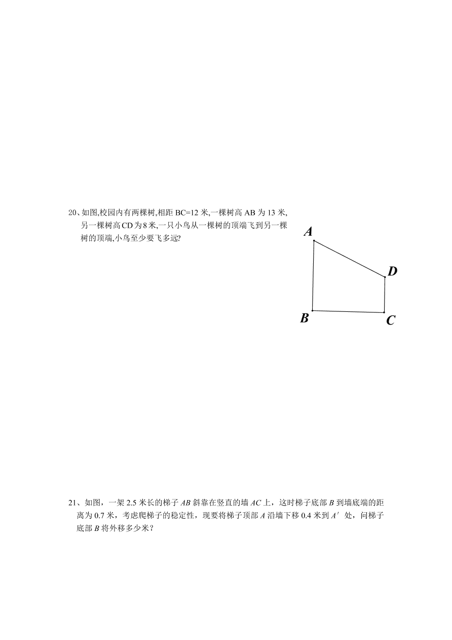 北师大版八年级数学上册《1.1勾股定理及其逆定理》练习题