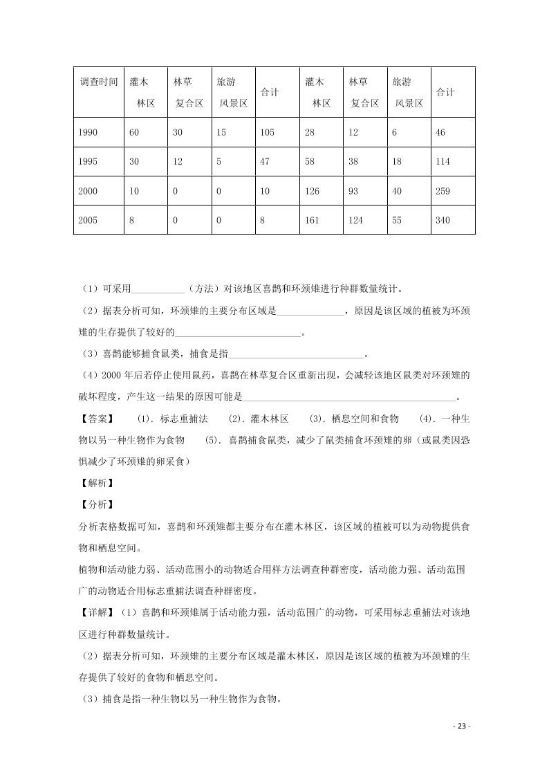 江西省南昌市2020高三（上）生物开学考试试题（含解析）