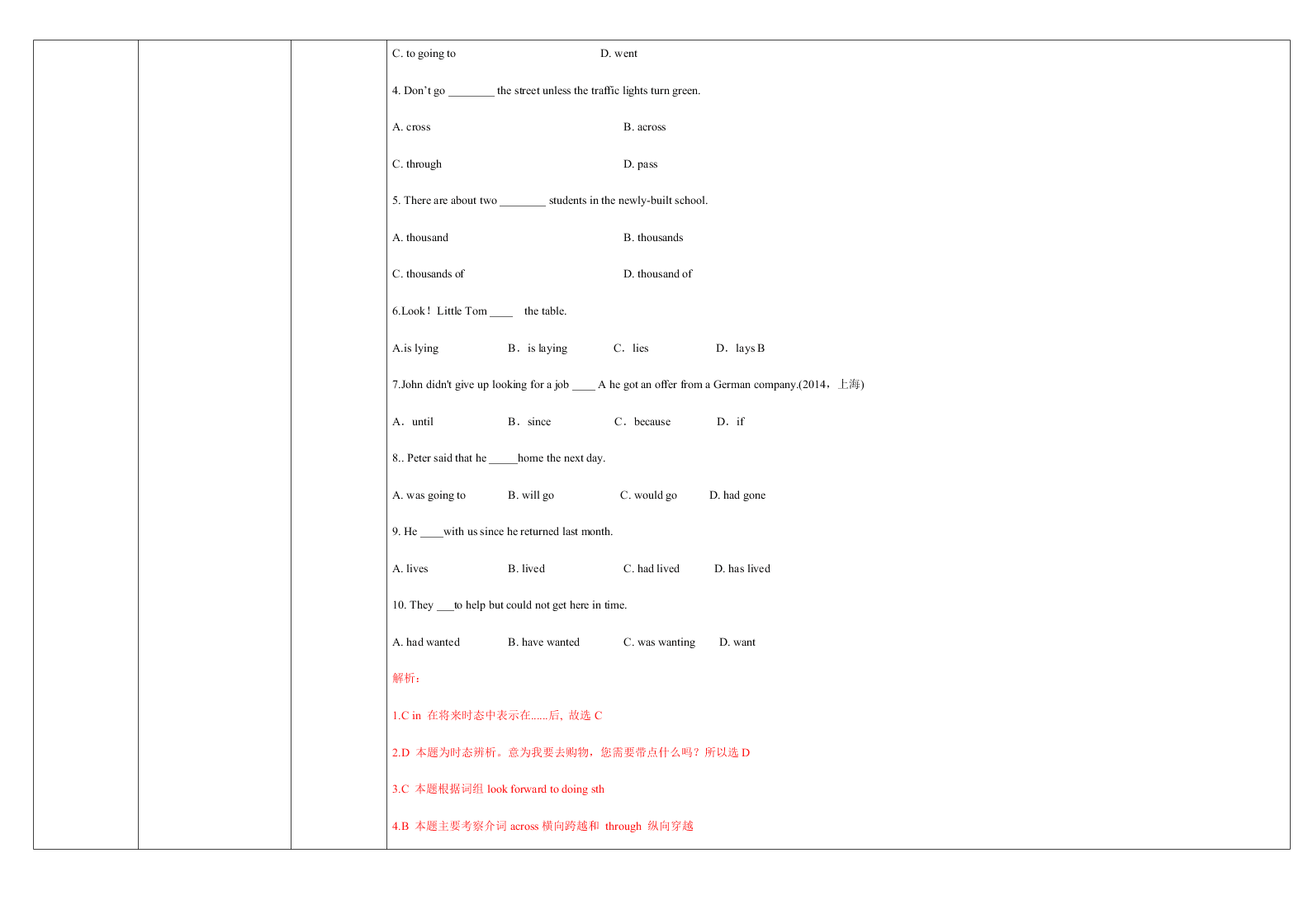 外研版初三英语上册 Module 1 重点难点易错点整理