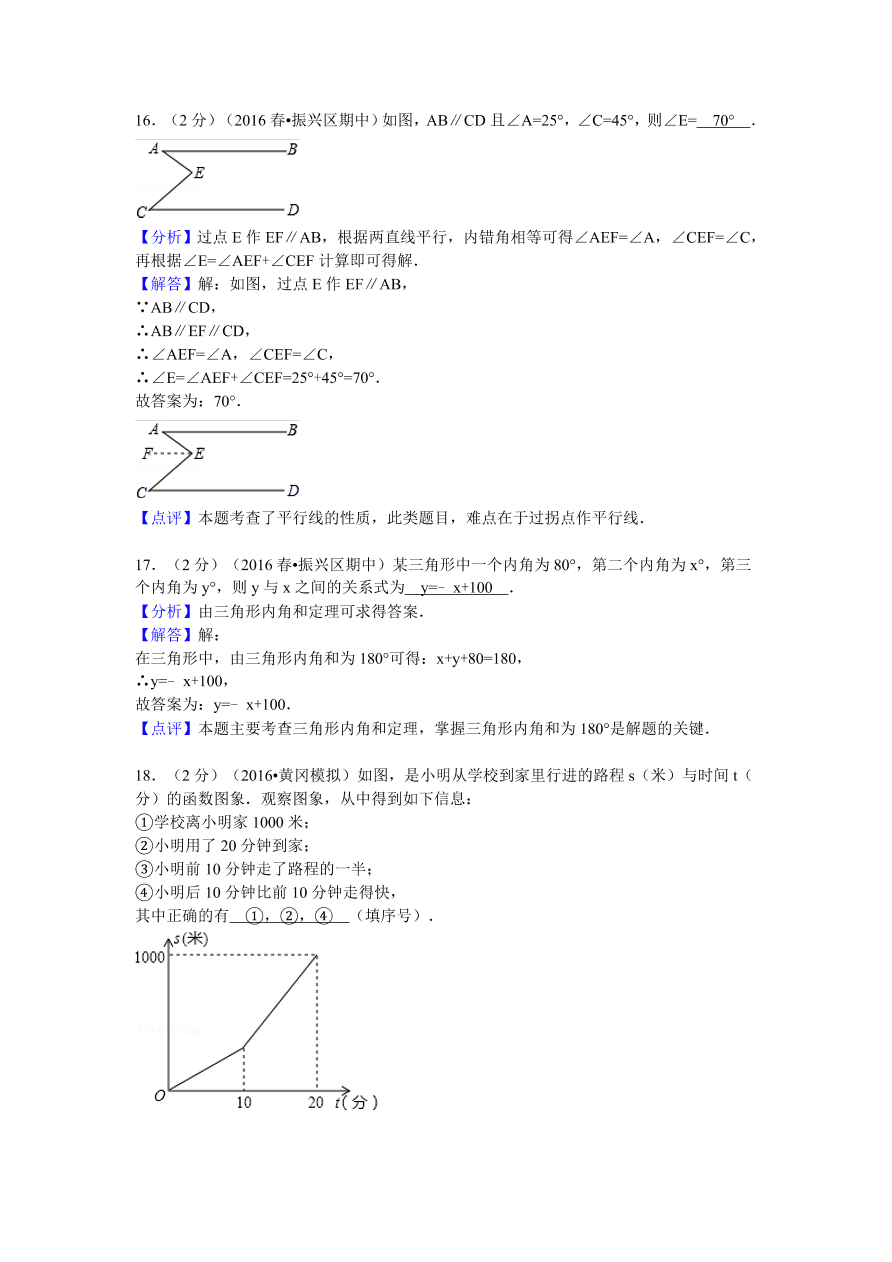 辽宁省丹东市振兴区七年级（下）期中数学试卷