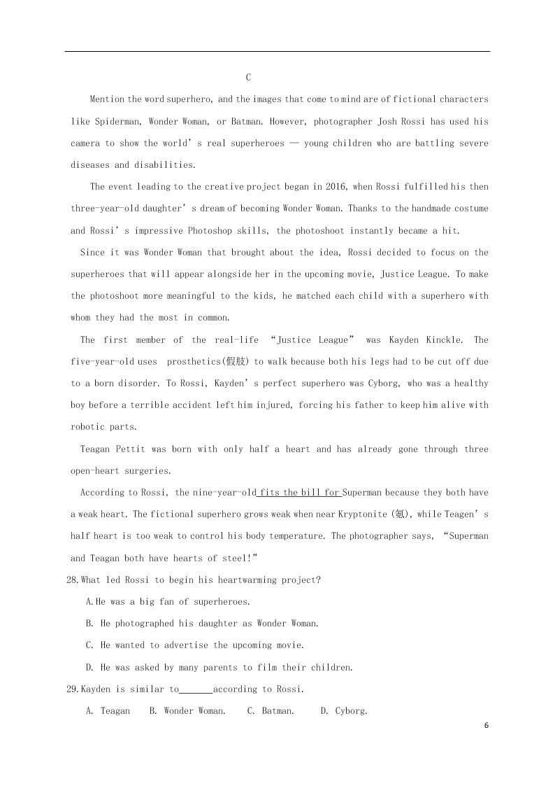 江苏省淮安市涟水县第一中学2021届高三英语10月月考试题（含答案）