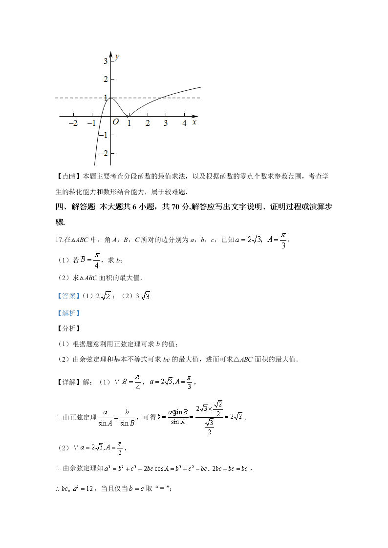 山东省潍坊市2020届高三数学二模试题（Word版附解析）