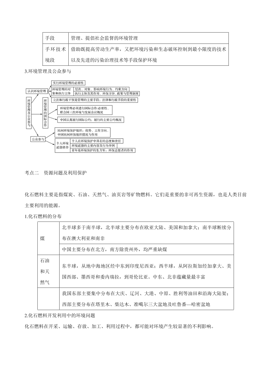 2020-2021学年高考地理一轮复习知识点专题十三 选修内容