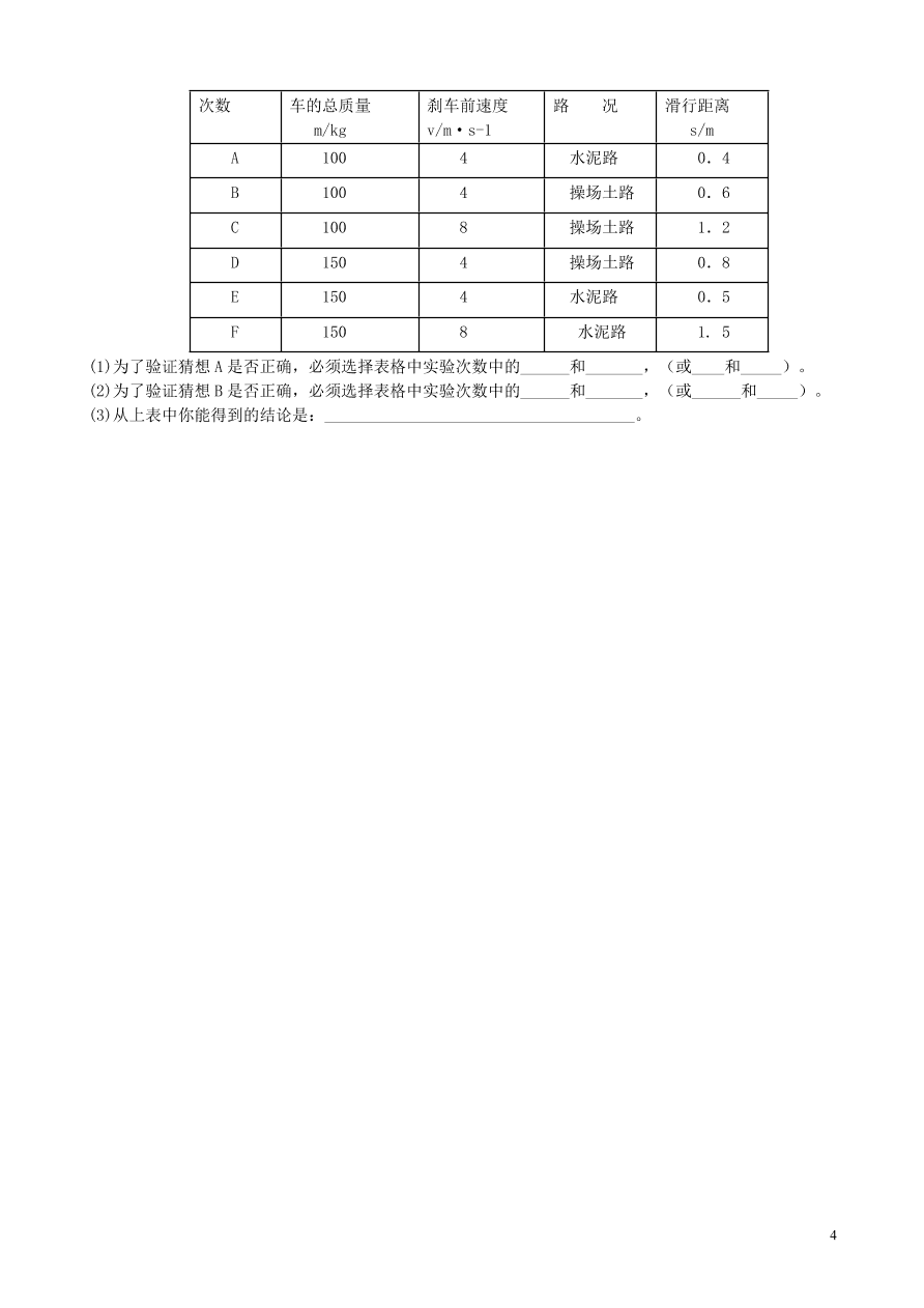 新人教版八年级物理下册期中测试卷（含答案）