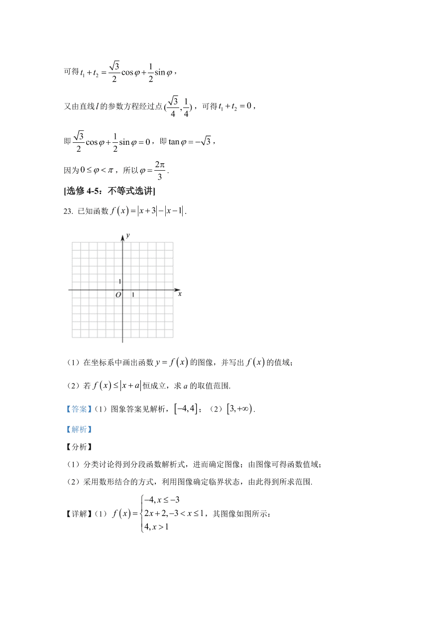 陕西省安康市2021届高三数学（文）10月联考试题（Word版附解析）