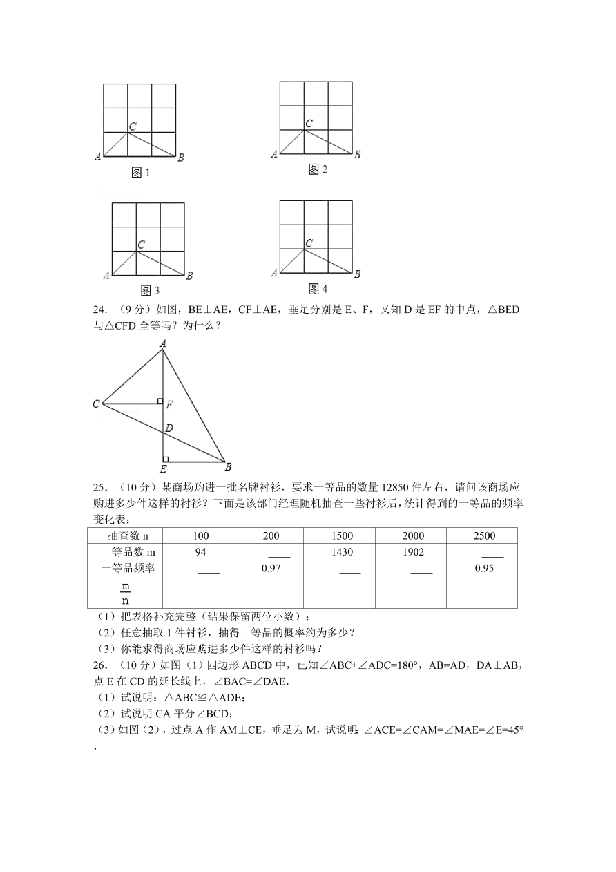 山东省菏泽市鄄城县七年级（下）期末数学试卷