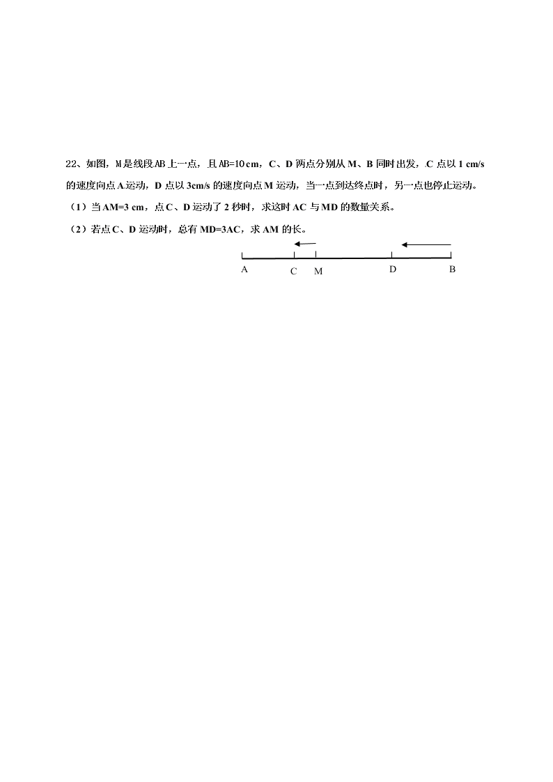 德惠三中七年级数学上册11月月考试题及答案