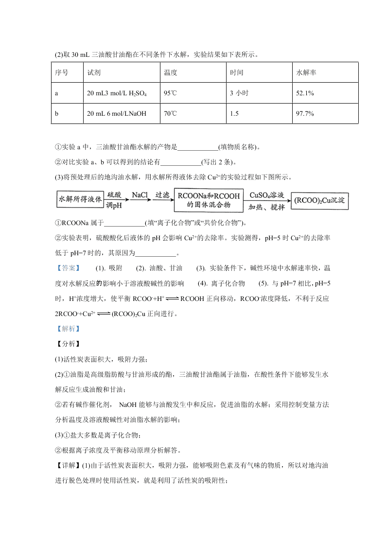 北京市海淀区2020届高三化学二模试题（Word版附解析）