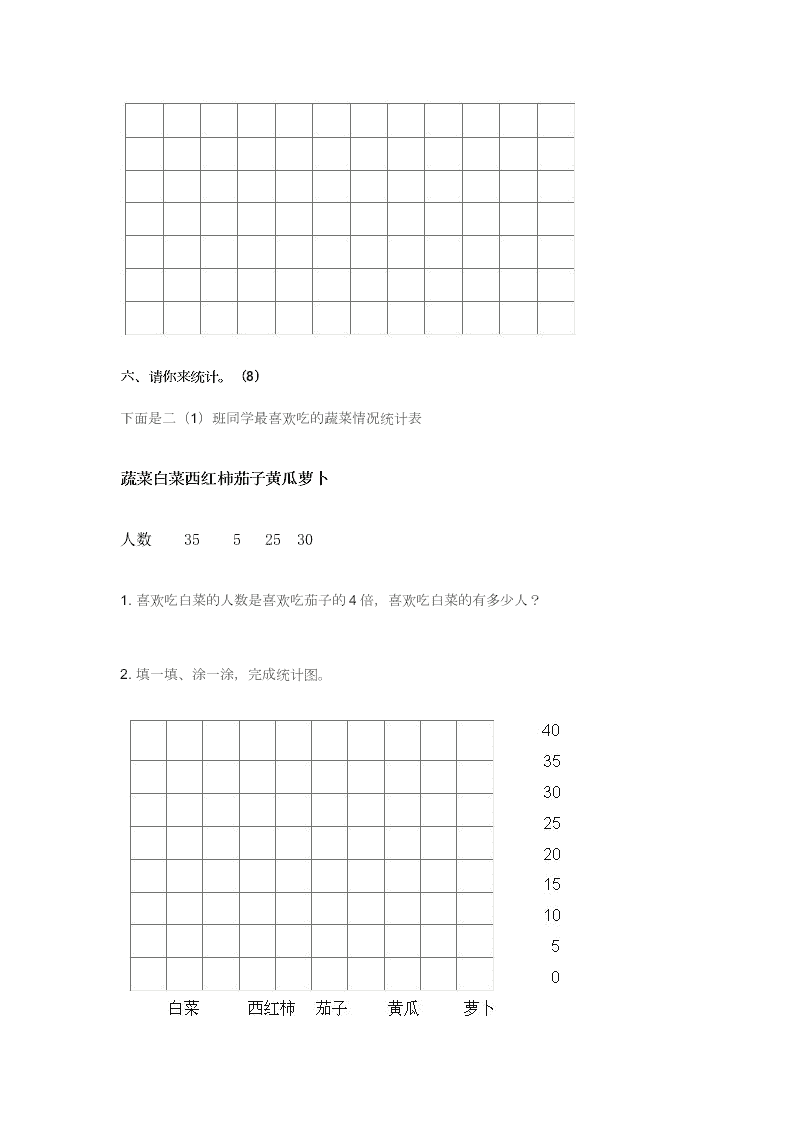 小学二年级数学下学期期末考试试卷