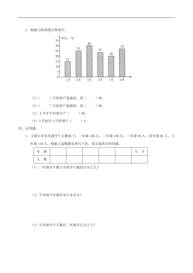 小升初数学专项练习：简单的统计（word版）