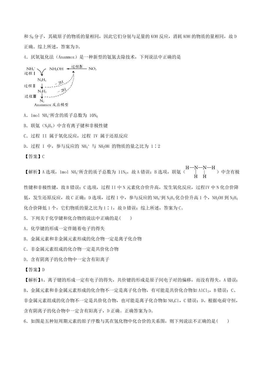 2020-2021年高考化学精选考点突破10 原子结构、元素周期律、元素周期表和化学键