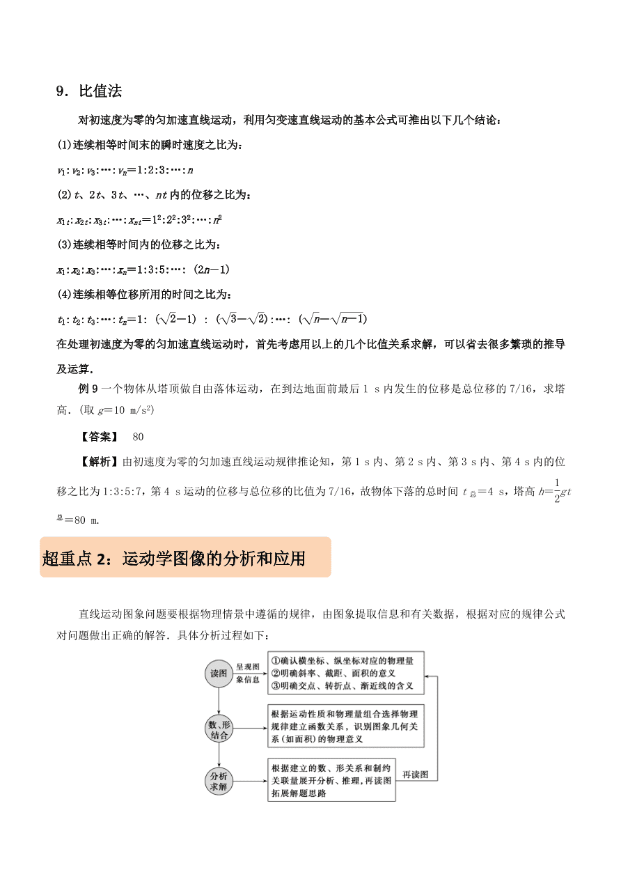 2020-2021年高考物理重点专题讲解及突破01：直线运动