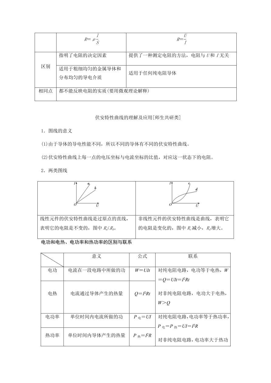 2020-2021学年高三物理一轮复习易错题09 恒定电流