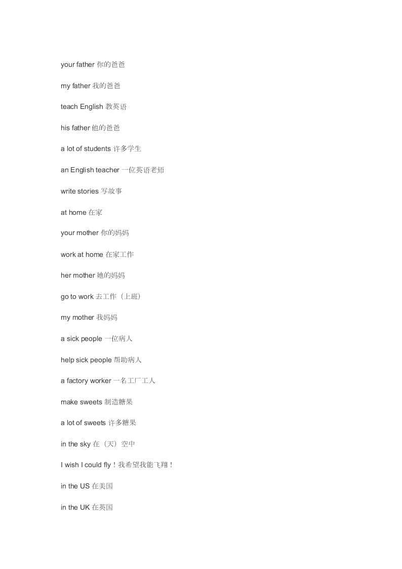 小学五年级英语上册短语与语法知识汇总