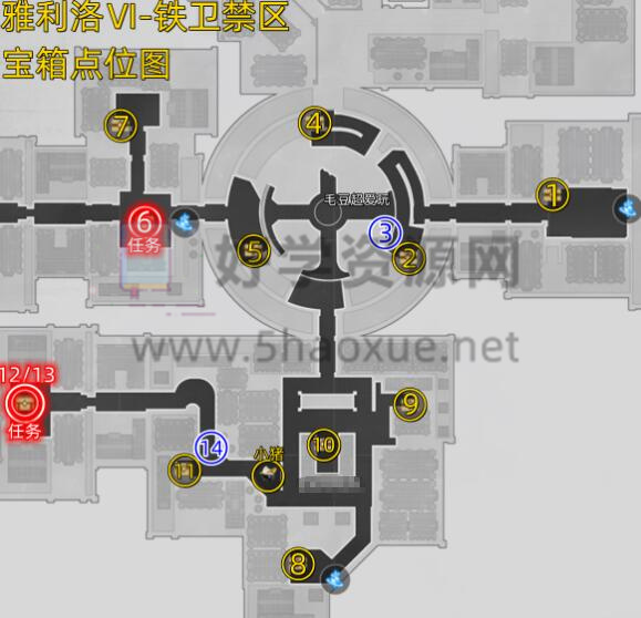 星穹铁道铁卫禁区宝箱位置图